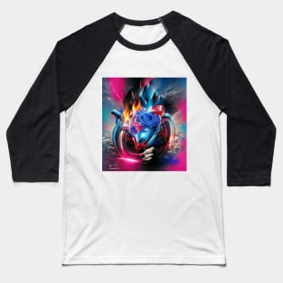 Heart on Fire Baseball T-Shirt